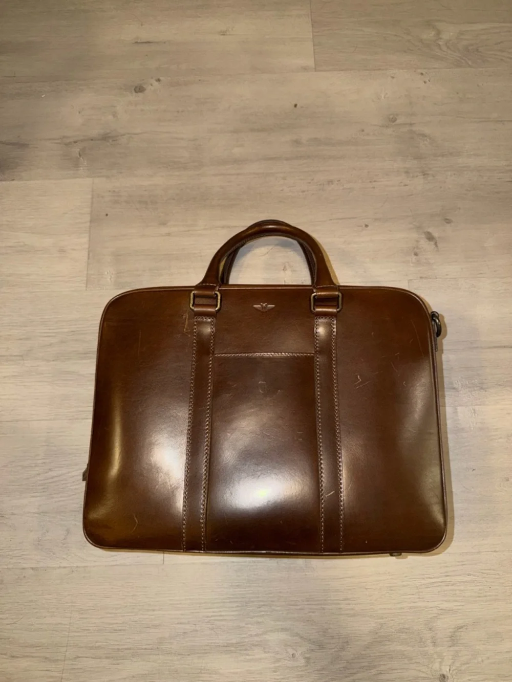 Men’s Leather Briefcase - Brown Executive Carry Case by Satchel & Page